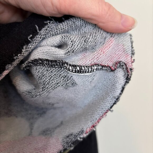 Forever 21 Cropped Floral Lace Print Hoodie, Size Medium - Picture 6 of 11